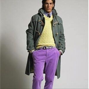 Yellow‎ V-Neck Cotton Cable Knit 1990’s Style Golf Vest
